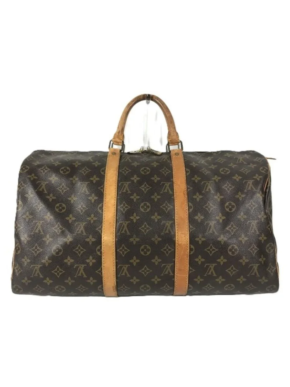 Louis Vuitton Boston Bag Keepall 50 Monogram Canvas Brown